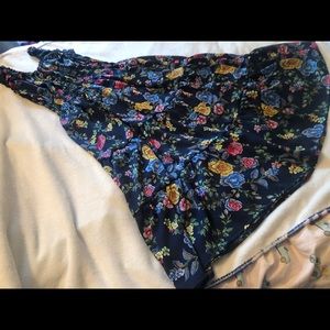 Navy blue floral dress